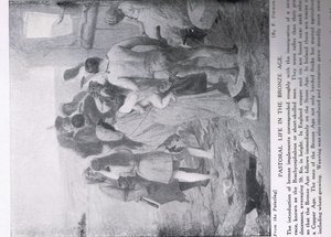 Vida pastoral na Idade do Bronze, ilustração da &39;História das Nações de Hutchinson&39;, c.1910 de Fernand Cormon