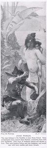 Trabalhador de pedra, ilustração de &39;História das Nações Hutchinson&39;, c.1910 de Fernand Cormon