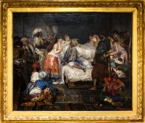 O Harém, cena de As Mil e Uma Noites (óleo sobre tela)