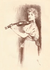 Um violinista, c1898 de Fernand Khnopff
