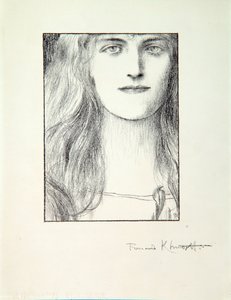 Cabeça de uma mulher, 1897 de Fernand Khnopff