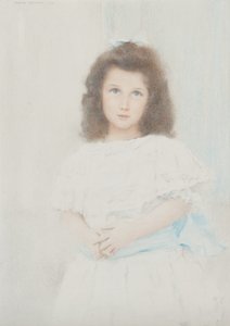 Retrato de Renée Lambert de Rothschild, filha do fundador do banco Lambert, 1907 de Fernand Khnopff