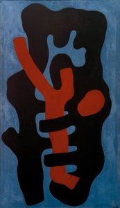 Elementos sobre fundo azul de Fernand Leger