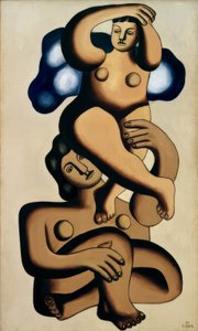 Compostagem com 2 papagaios (estudo) de Fernand Leger