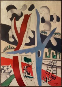 Landschaft mit blauem Baum von Fernand Leger