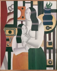 Duas mulheres em pé de Fernand Leger