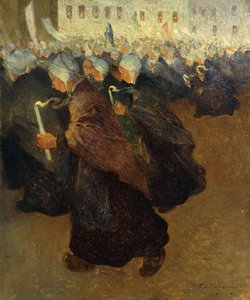 Procissão noturna na Bretanha; Procissão Noturna na Bretanha, c.1894 (óleo sobre tela)