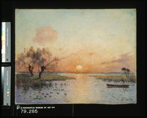 O Lago ao pôr-do-sol (La Mare Au Coucher Du Soleil) (óleo sobre tela)