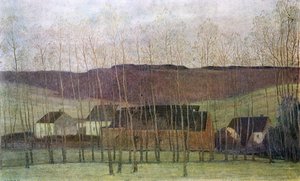 Paisagem com edifícios, 1898 de Fernand Maglin