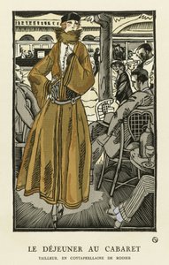 Almoço no Cabaret, pub. 1921 (estêncil) de Fernand Siméon