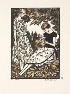 Um pouco, muitos, de uma coleção de placas de moda, 1920 (impressão stencil) de Fernand Siméon