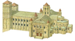 Catedral românica de Santiago de Compostela. Reconstrução Espanha