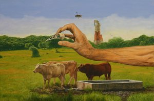 Natureza morta com vacas de Fernando Aznar Cenamor