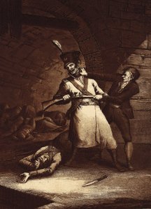 Jose de la Hera revolta-se contra um dos soldados do Exército Napoleônico, c. 1812- 13 (gravura)