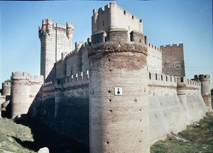 Vista do Castillo de la Mota, construído por Juan II em 1440 de Fernando de Carreno