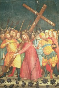 Cristo carregando sua cruz no caminho para o Calvário (fresco)