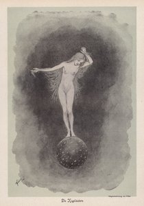 O Corredor de Bolas (litho) de Fidus