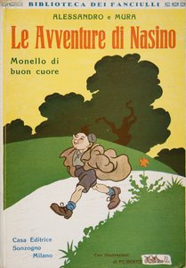 Capa de The Adventures of Nasino, um pirralho de bom coração de Alessandro e Mura, c.1920 de Filiberto Scarpelli