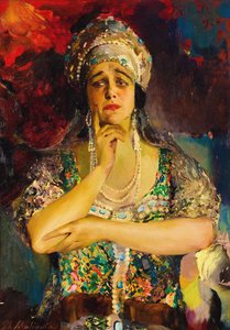 Retrato do cantor Nadezhda Plevitskaya, 1924