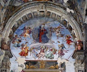 Assunção do Pormenor da Virgem. Fresco por Filipino Lippi (1457-1504) 1488-1492 Roma, Igreja Santa Maria sopra Minerva, Capela Carafa Itália