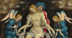 Pietà (O Cristo Morto lamentado por Nicodemos e dois anjos) de Filippino Lippi