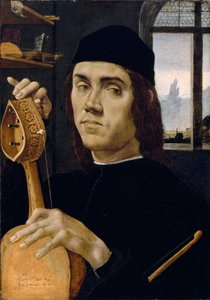 Retrato de um músico de Filippino Lippi