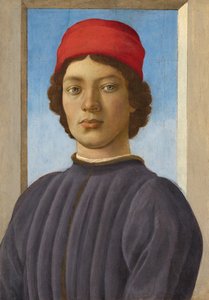 Retrato de um jovem, c.1485 (óleo e têmpera no painel) de Filippino Lippi