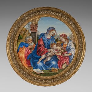 A Sagrada Família com São João Batista e Santa Margarida de Filippino Lippi