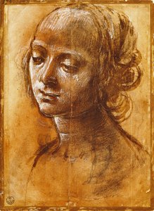 Figura feminina, de Filippino Lippi (1457-ca 1504), desenho de Filippino Lippi