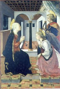 A Anunciação com St. Julian (painel) de Filippo (workshop of) Lippi