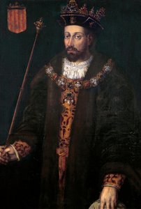 Retrato de Alfonso (Alfonso) III da Catalunha, IV de Aragão, chamado debonnaire (1299 - 1336), rei de Aragão e Sardenha (1327-1336) de Filippo Ariosto