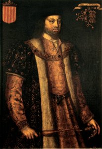 Retrato do rei católico Fernando II de Aragão (1479-1516) de Filippo Ariosto
