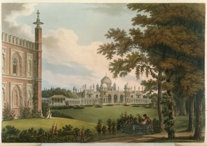 Um jardim cítrico, de "Hespérides", de Giovanni Battista Ferrari, gravado por Camillo Congio (fl.1630), publicado em 1646