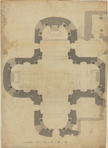 Planta baixa [verso] de Filippo Juvarra