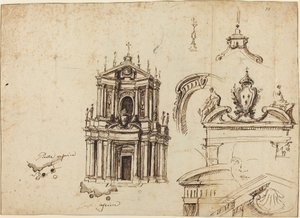 Estudos para a Fachada de Santa Cristina [reto] de Filippo Juvarra