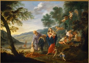 Descanso durante o voo para o Egito (pintura sobre tela)