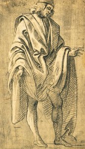 Estudo da figura humana masculina, desenho a lápis por Filippo Lippi (ca 1457-1504) de Filippo Lippi