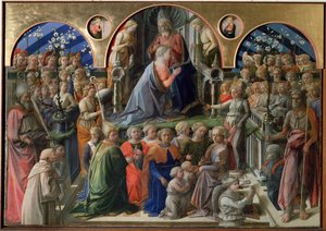 A Coroação da Virgem - tempera no painel de Filippo Lippi