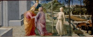 A reunião na Golden Gate, c1440-1445 de Filippo Lippi