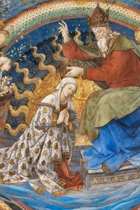 Virgem Maria e Deus, detalhe da coroação de Maria de Filippo Lippi