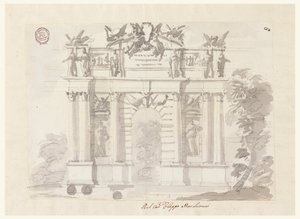 Porta em uma parede de jardim de Filippo Marchionni