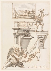 Desenho, Arquitetura e Estudos da Figura, 1750-90 de Filippo Marchionni