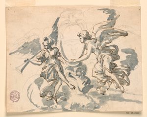Desenho, O brasão de armas de um prelado, ca. 1750 de Filippo Marchionni