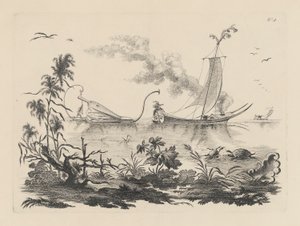 Maniera di navigare a forza di Mantici praticata in quel Globo (A Maneira de navegar pelo poder do Fole praticado naquele Planeta)