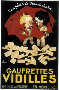 Publicidade francesa para Wafer Vidilles (cartaz)