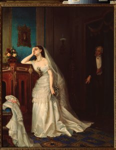 Depois do Casamento - Pintura de Firs Sergeevich Zhuraviev (1836-1901), óleo sobre tela