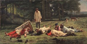 Descanse na colheita do feno, 1887
