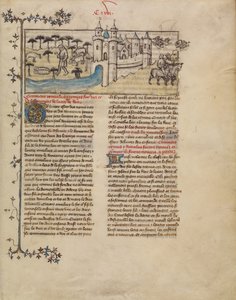 Rómulo e Remo de First Master of the Bible historiale of Jean de Berry