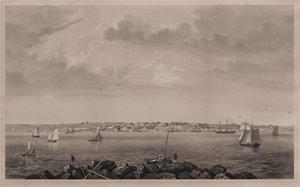 Castine, vista de Hospital Island de Fitz Henry Lane