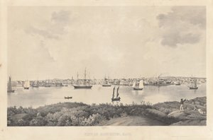 Vista de Gloucester, Massachusetts. de Fitz Henry Lane